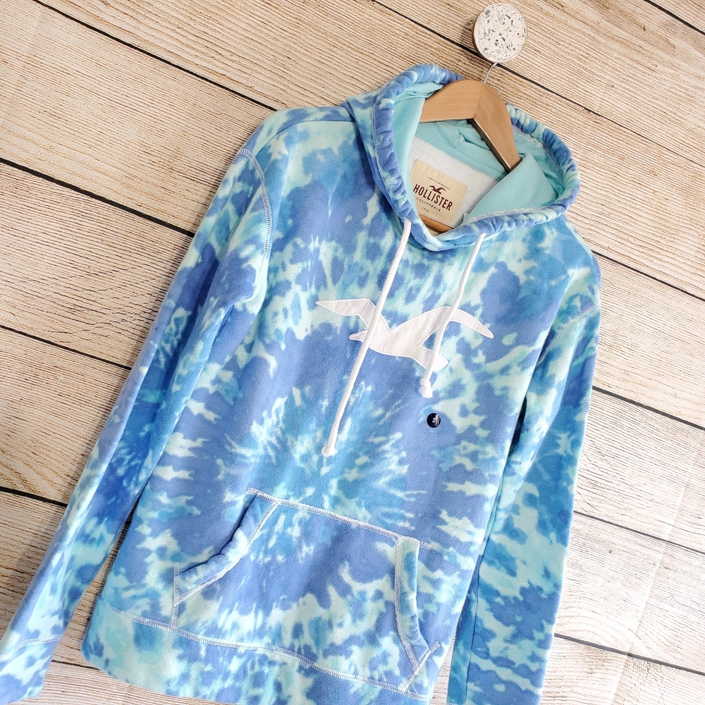 NWT Hollister Tie Dye Hoodie Pullover Sweater S - Picture 6 of 8